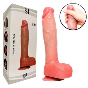 Prótese Realística Em Silicone Com Escroto – 25,0 x 4,8 cm