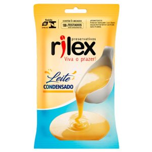 Preservativo Rilex Sachê com 3 Unidades – Leite Condensado