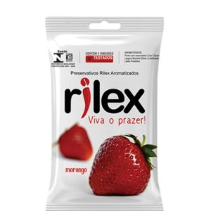 Preservativo Rilex Sachê com 3 Unidades – Morango