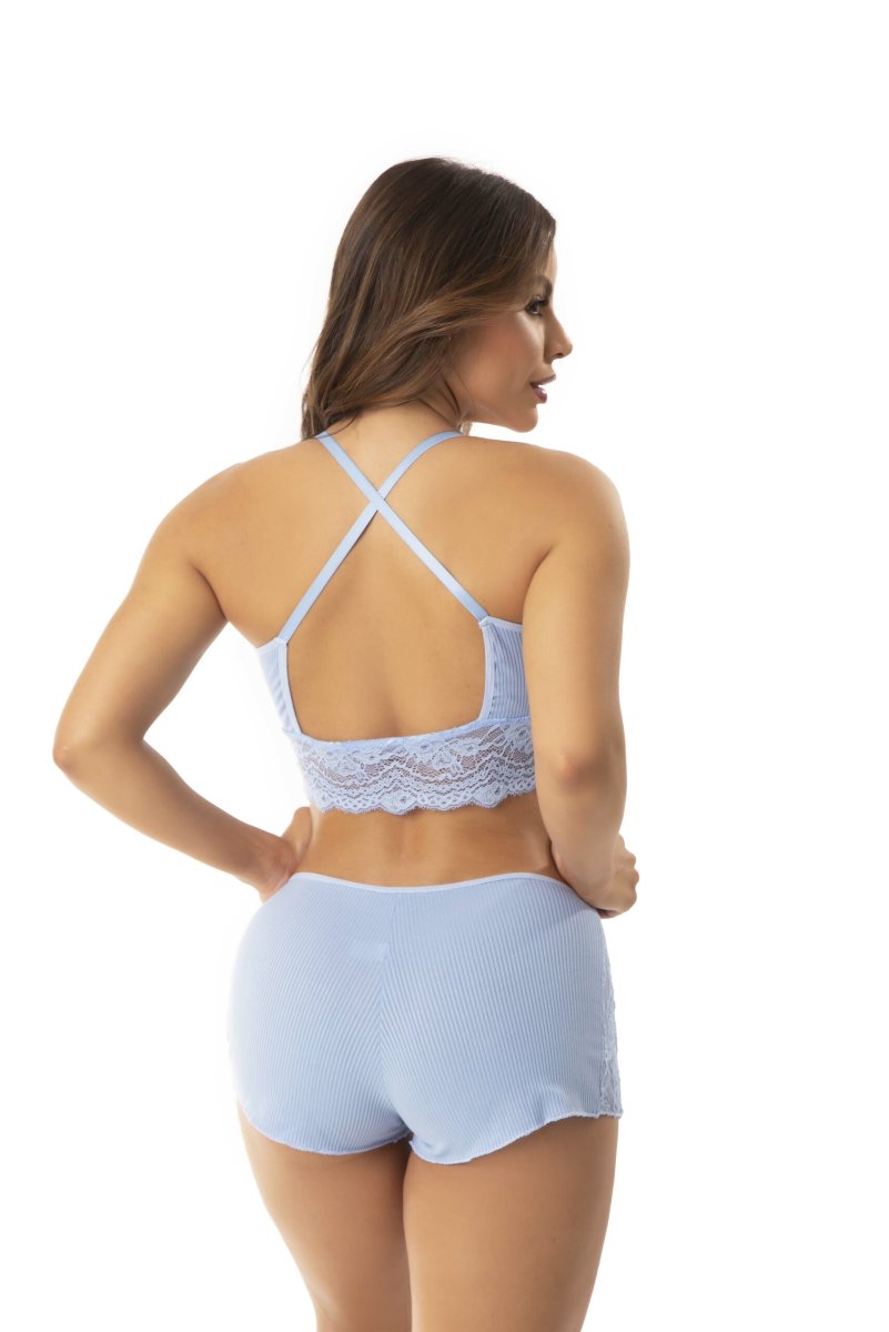Short Doll Canelado com Renda Costas Nuas – Vivian - Image 3
