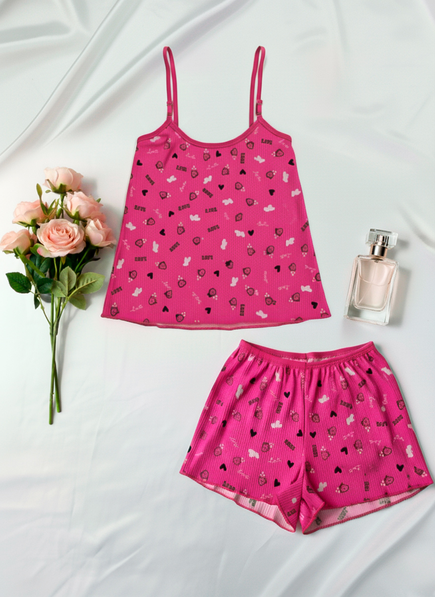Short Doll em Suede Canelado Estampado – Mônica - Image 8