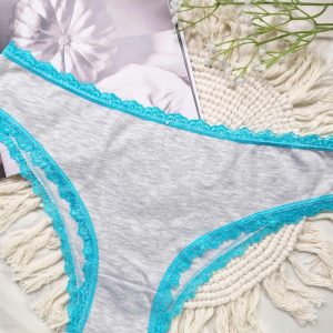 Tanga de Algodão Mesclado com Rendinha – Dalila