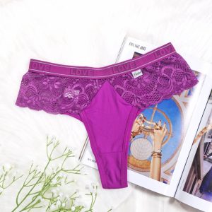 Tanga Fio com Renda Lateral e Elástico – Camila